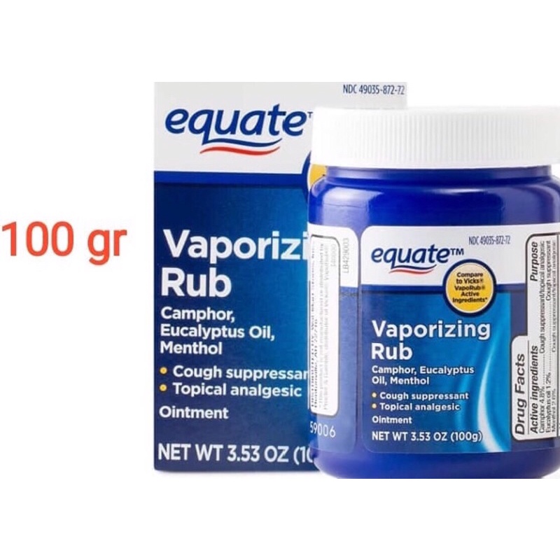 DẦU EQUATE VAPORIZING  RUB 100G