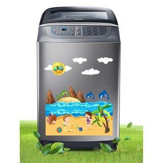 Decal trang trí máy giặt số 10