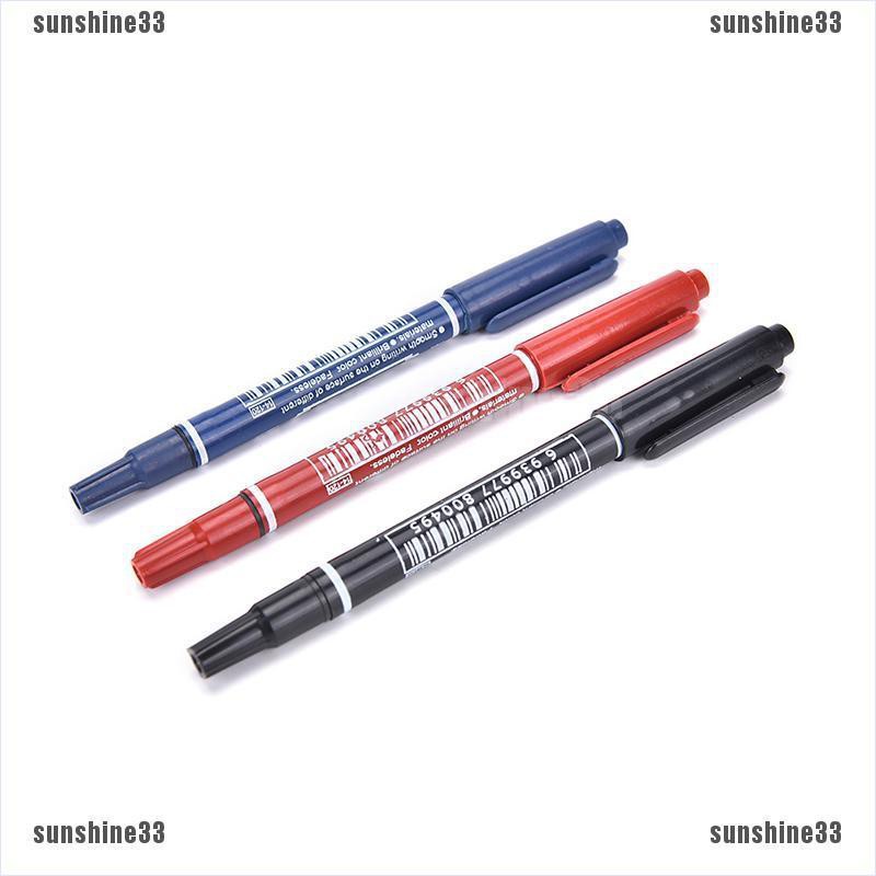 【COD•suns】Permanent Marker Pen Twin Tips Doubled Headed Hook Line For CD DVD M