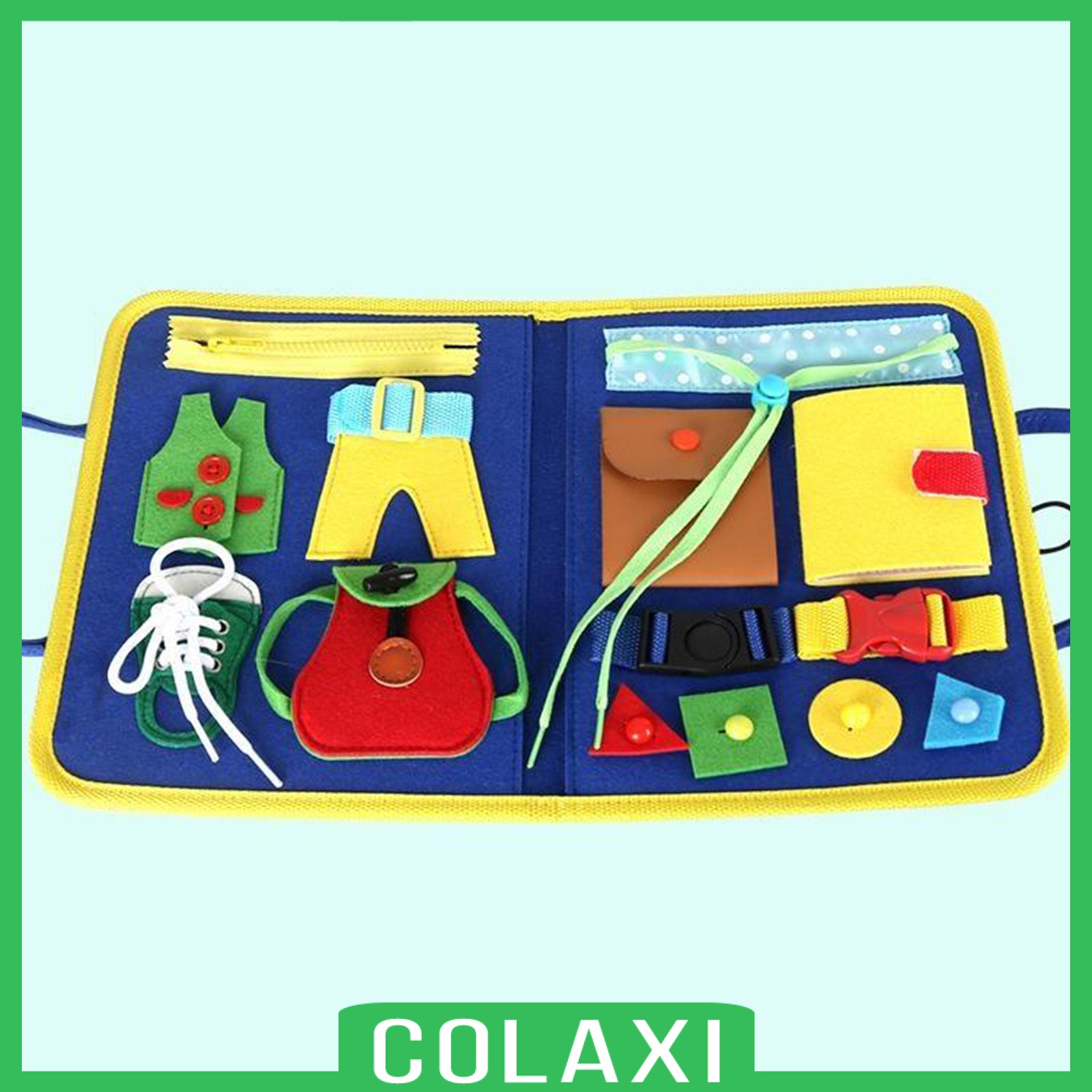 [COLAXI] Montessori Busy Board for Toddlers Felt Fine Motor Skill Sensory Toys Education