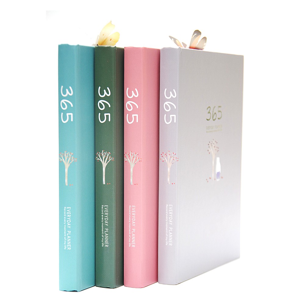 Sổ Kế Hoạch Nhật Ký 365 Ngày Every Day A5 Cao Cấp Tặng Kèm 2 Bookmark Hình Bướm Ngẫu Nhiên