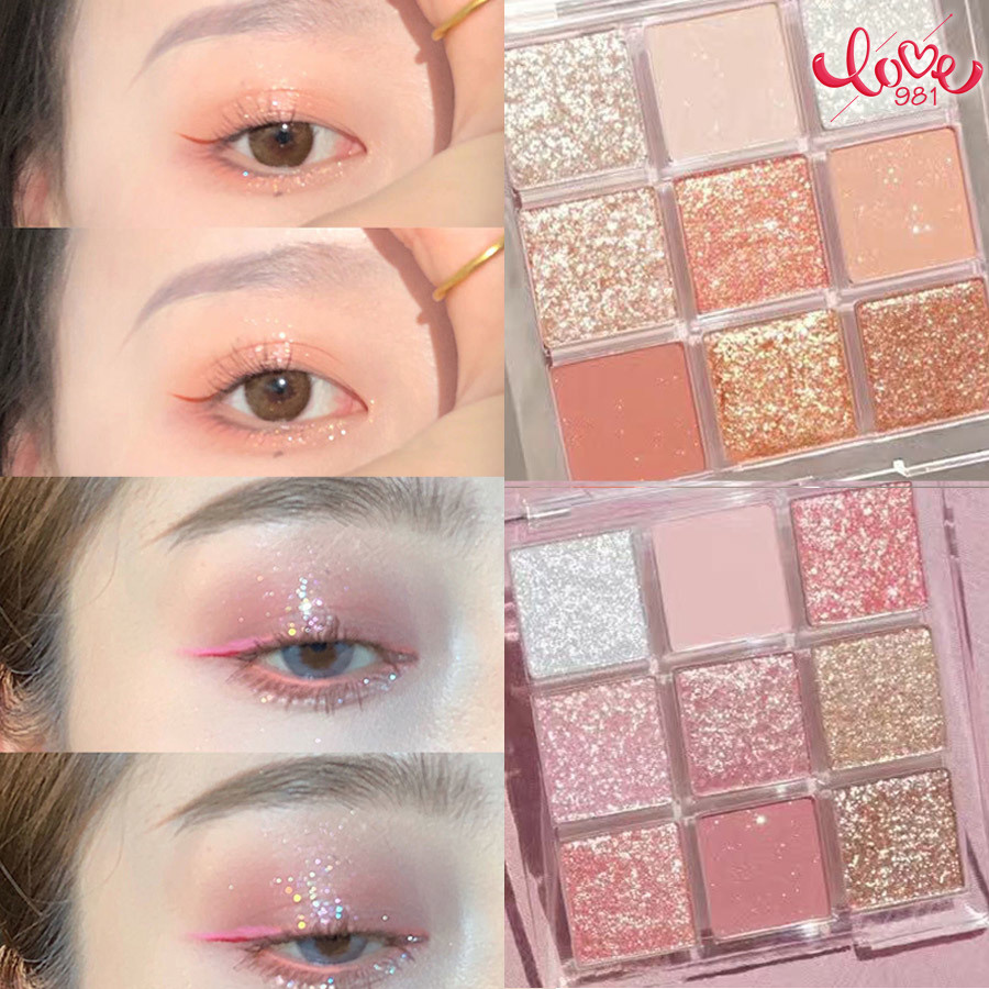 [Hàng mới về] Bảng Phấn Mắt Màu Sắc Rực Rỡ Ánh Ngọc Trai Lấp Lánh Lâu Trôi Không Thấm Nước Tiện Dụng
