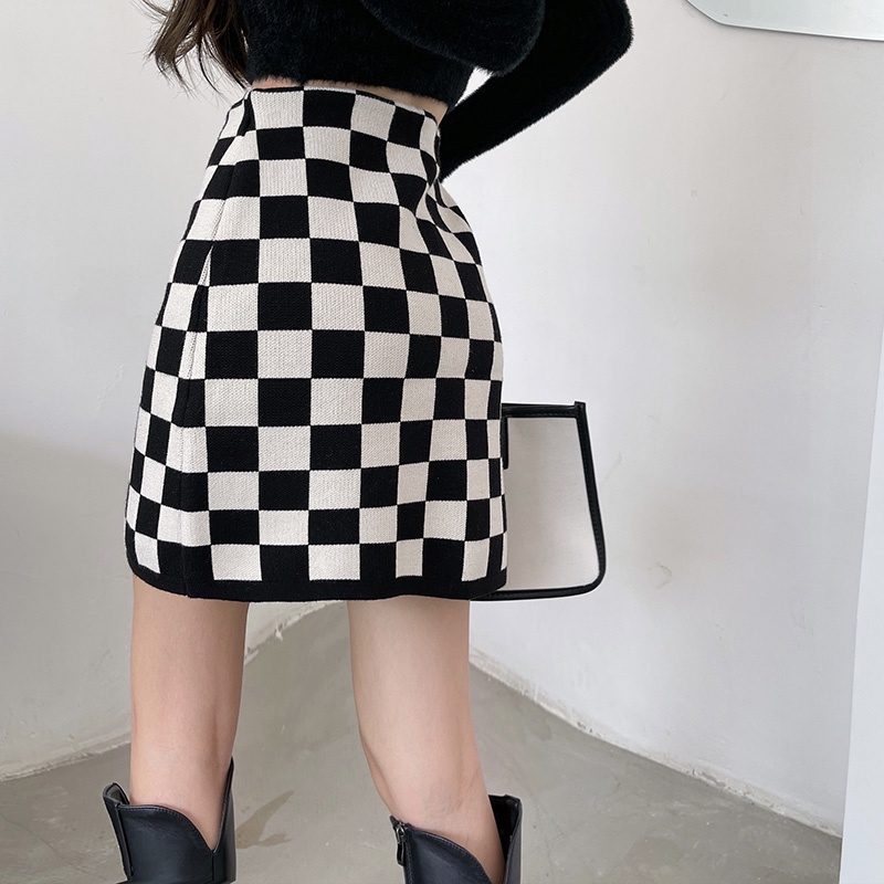 Chân váy sọc caro lưng cao thời trang Hàn Quốc thanh lịch cho nữ  | BigBuy360 - bigbuy360.vn