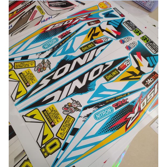 Tem Rời Honda Sonic 150R Dán Xe Xanh Da Trời - Tem Chuẩn Hình