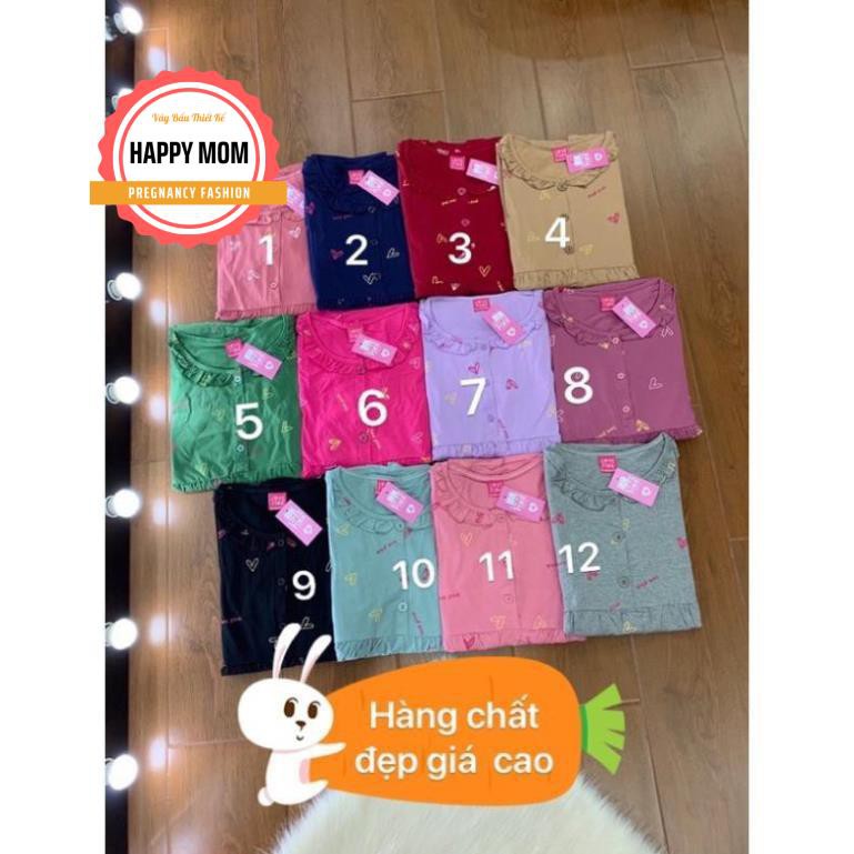 Bộ bầu mặc nhà cotton áo có khoá cho con ti, quần lửng chun rút - 2 LOẠI VẢI CHẤT COTTON CAO CẤP VÀ LOẠI  COTTON THƯỜNG