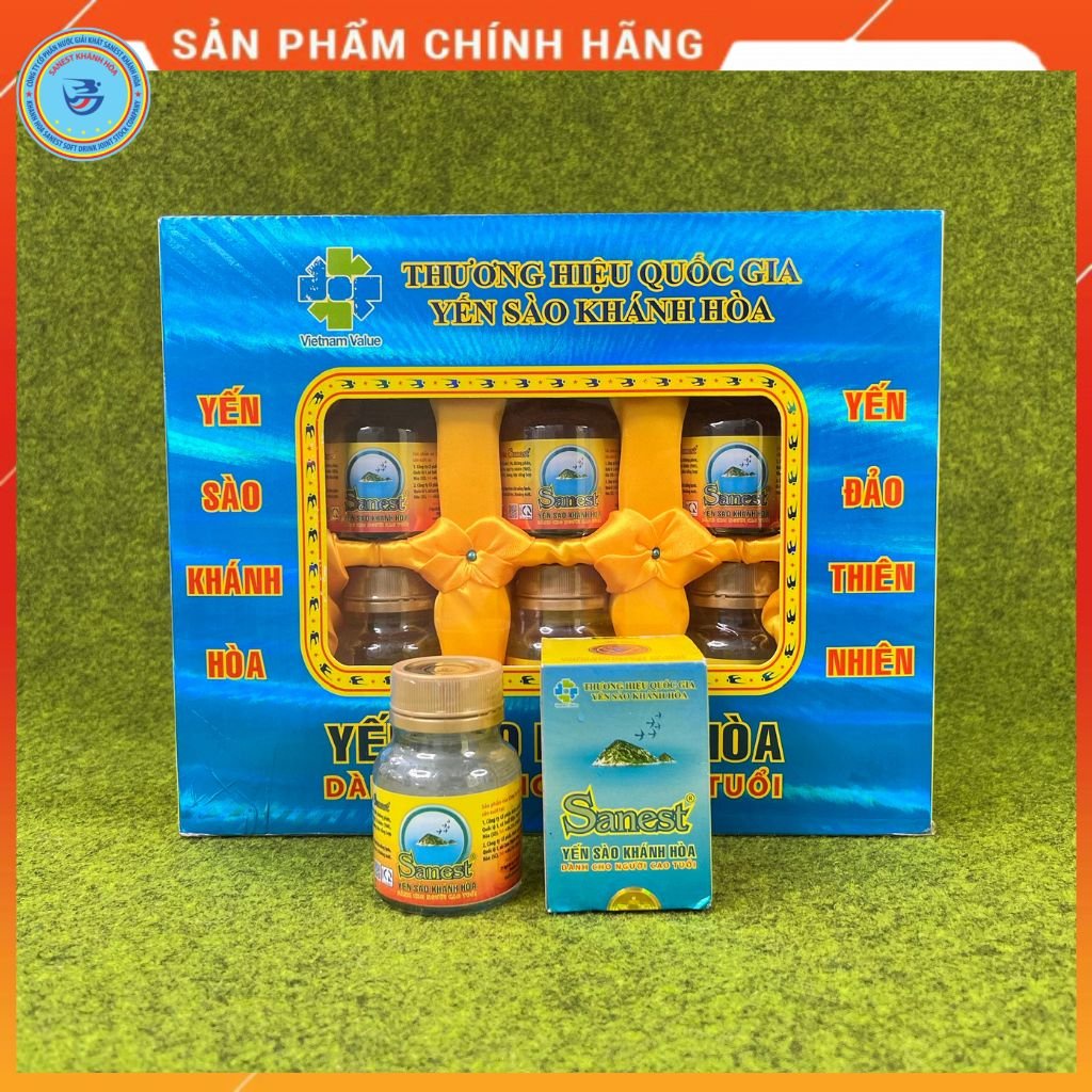 Nước yến Sào Khánh Hòa Sanest Dành Cho Người Cao Tuổi Hộp 6 lọ
