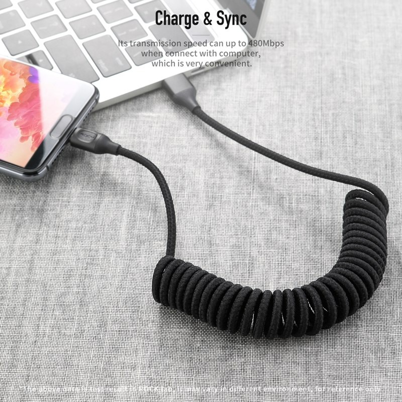 Dây cáp sạc nhanh Type-C 2.4A chính hãng Rock