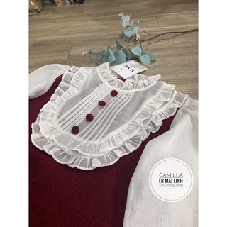 ⚡️BÁN SỈ⚡️Đầm dạ suông pha voan tay cúc bọc