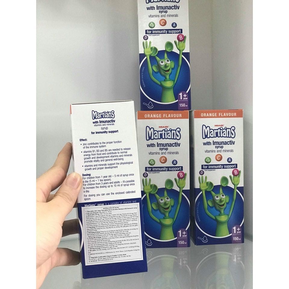 Sản phẩm Martians With Imunactiv Syrup tăng cường sức đề kháng cho trẻ, chai 150ml – Health Pharmacy
