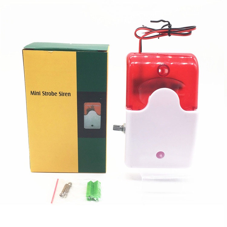 Còi Hú Báo Động Có Đèn DC12v. Có Nút Tăng Giảm Âm Lượng