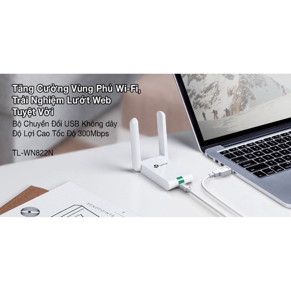 Bộ Thu Wifi Tp-link TL-WN822N – Tốc độ 300Mbps - USB Wifi (high gain) Chuẩn N Tốc Độ 300Mbps - Hàng Chính Hãng Bảo Hàn