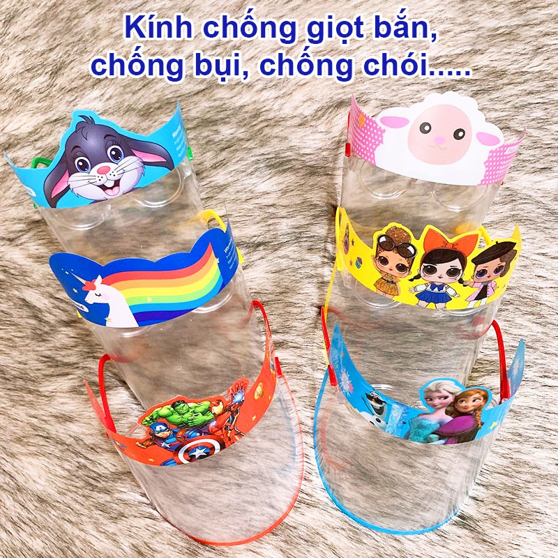 Kính chống giọt bắn cho bé, Kính chống giọt bắn trẻ em 3-10 tuổi chống hầm hơi an toàn tiện lợi cho bé BBShine - K022