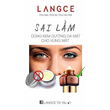 Kem Dưỡng Da Vùng Mắt Ngăn Ngừa Mụn Thịt - Chống Thâm - Nhăn - Bọng Mắt 20ml  LANGCE