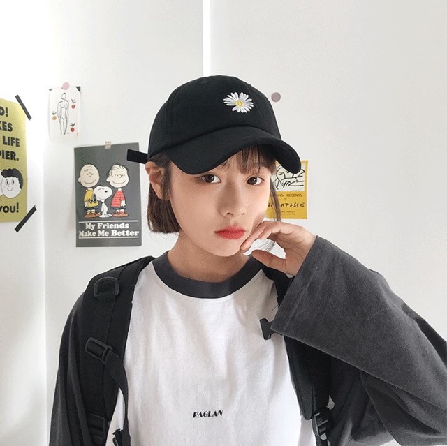 Mũ lưỡi trai thêu hoa cúc | BigBuy360 - bigbuy360.vn