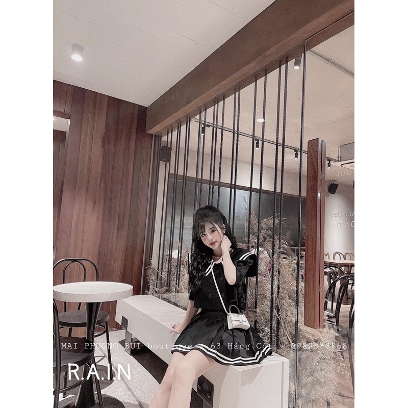 [Mã FAGREEN245 giảm 10% tối đa 30K đơn 99K] sét áo sơ mi thuỷ thủ mix chân váy | BigBuy360 - bigbuy360.vn