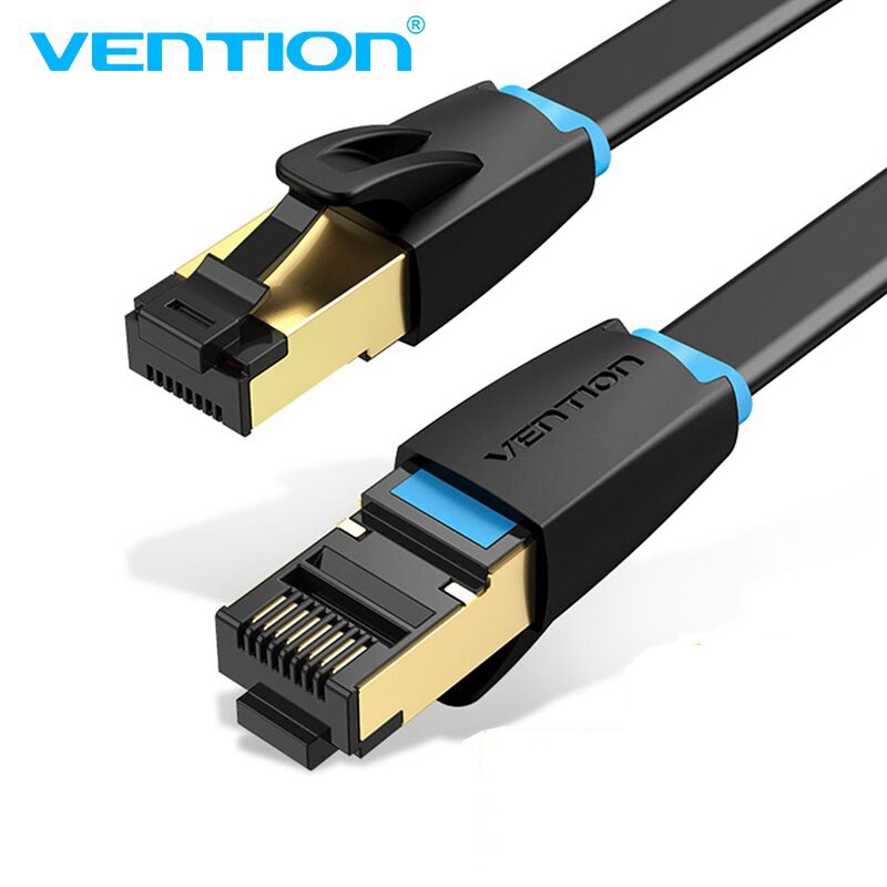 Lan cable - Dây cáp mạng Cat8 Ethernet Cable RJ45, dẹt, tốc độ cao 2000Mhz 40Gbps Vention, dài 1m đến 5m