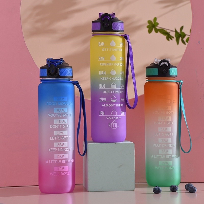 BÌNH NƯỚC CHIA VẠCH 1000ML KÈM STICKER