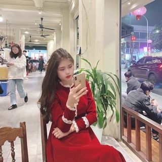 Váy nhung tiểu thư❤️