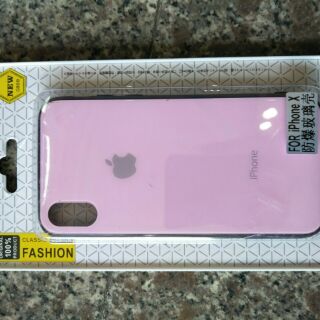 Ốp lưng kính viền dẻo cho IPhone X - Đủ màu