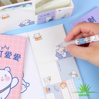 Bộ sticker, giấy note, giấy đánh dấu cute nhiều màu GRASS đa năng tiện lợi