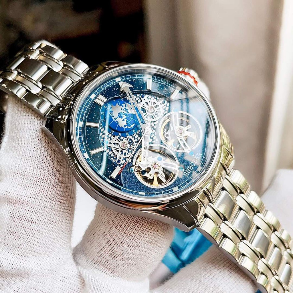 Đồng Hồ Nam Huboler 88821 Automatic , Dây Thép , Size 44mm, Fullbox hãng