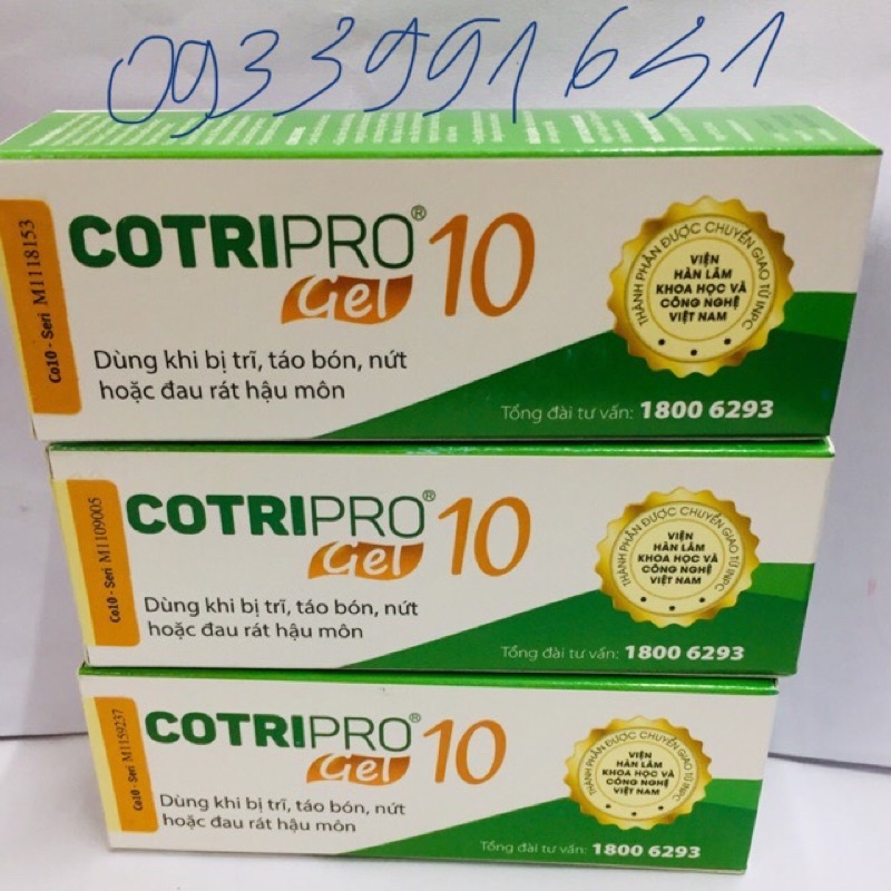 Kem bôi trĩ COTRIPRO Gel 10g( 6 tặng 1 bằng tem tích điểm)