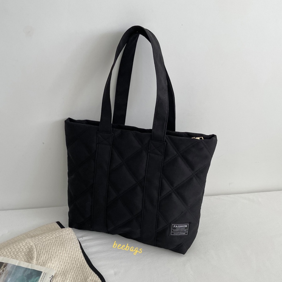 Túi Tote Vải Kaki Khóa Kéo Zip Đựng Vừa A4, Laptop Đi Học Đi Làm | PHAO09 | Túi Vải To Đựng Đồ Màu Đen, Trắng, Be, Xanh