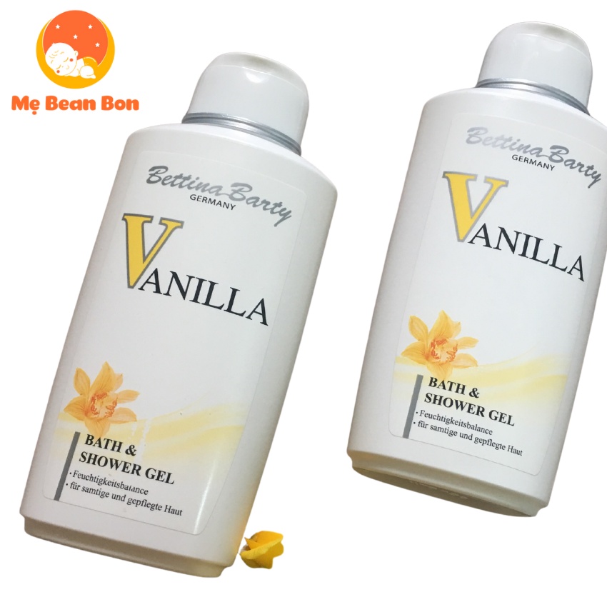 Sữa Tắm hương nước hoa cao cấp quyến rũ Bettina Barty Vanilla 500 ml của Đức giữ Hương Thơm Lâu tự nhiên