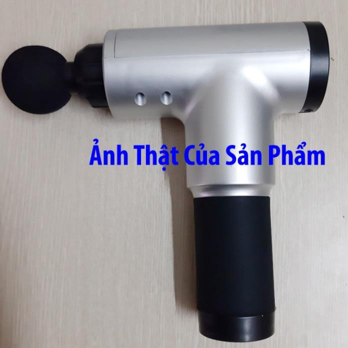 Máy Massage 4 Đầu 6 Chế Độ Fascial Gun Trị Nhức Mỏi Vai Gáy,Đau Giãn Căng Cơ