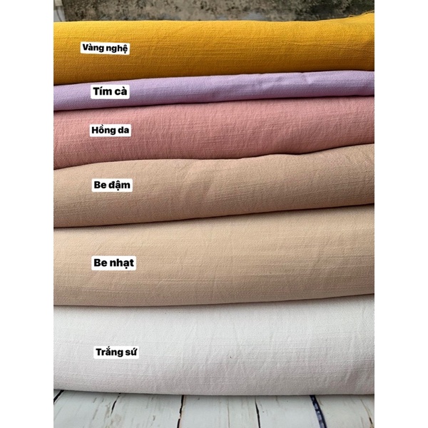Vải đũi xước nhật các màu có sẵn