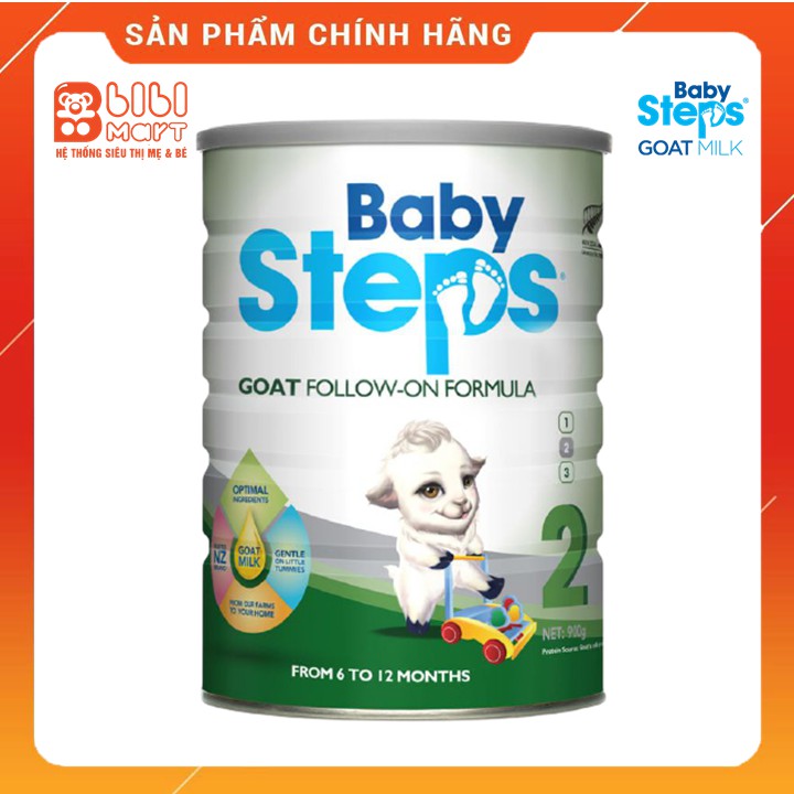 Sữa Dê Công thức Baby Steps Số 2 900g  FREESHIP  giúp bé phát triển thể chất, trí não, tăng cường hệ miễn dịch.