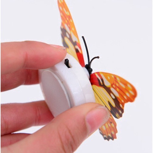 Set 1/5 đèn LED kiểu bướm 3D dễ thương xinh xắn trang trí nhà cửa cỡ 7cm * 5.6 cm