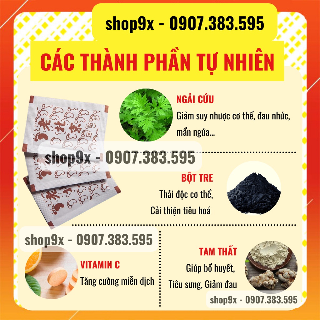 50 Miếng Dán Ngải Cứu Thải Độc Chân Lão Bắc Kinh (Có Set Nhỏ)