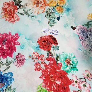 Vải lanh nhung 3D cao cấp