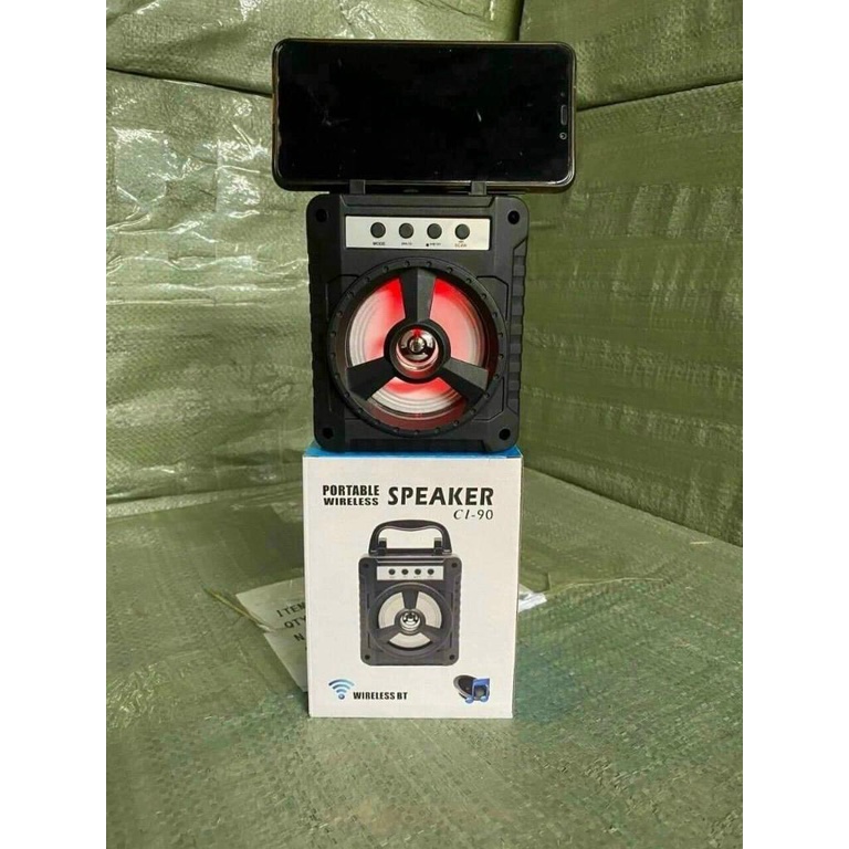 Loa Bluetooth mini xách tay C1-90 nhỏ gọn âm thanh siêu hay đèn led nhấp nháy Hỗ trợ cắm thẻ nhớ, USB