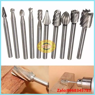 Bộ 10 mũi khắc, mài, làm lũa HSS cao cấp