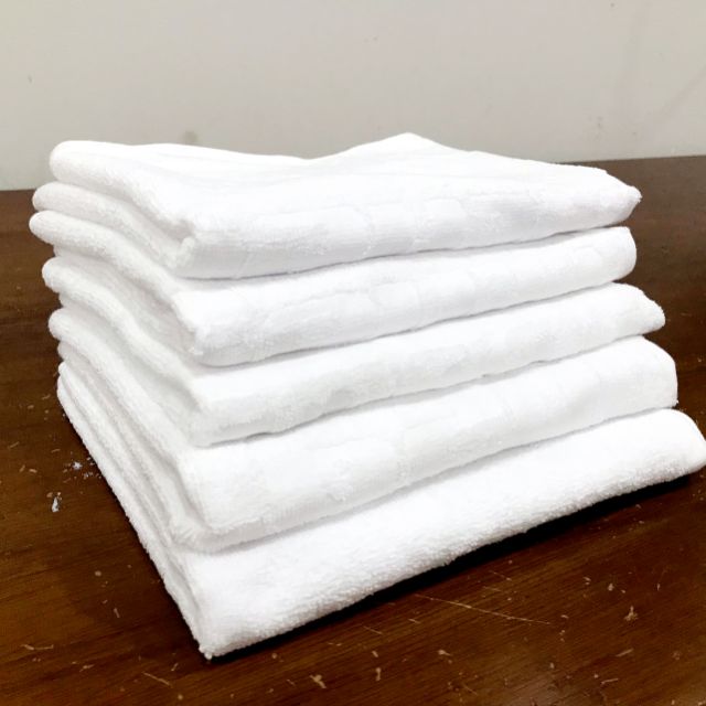 [Hàng loại A] Khăn bông tắm khách sạn, gội đầu trắng kích thước 35cmx80cm/ Sợi cotton (110~120g) #khantamtrang