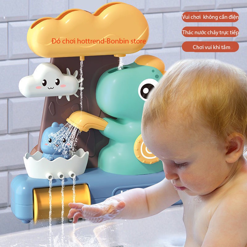 Thác nước Khủng long nhà tắm nghịch nước siêu cấp dễ thương thác nước chảy Phun Nước - LANA QUEEN