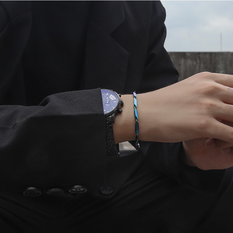 Vòng tay nam titan nguyên chất, sáng bóng chống gỉ VT11