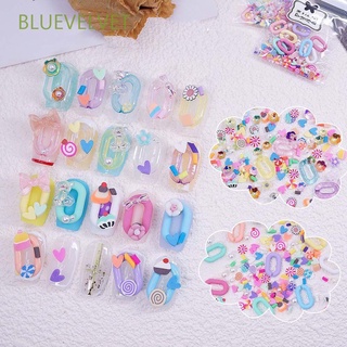 Phụ kiện trang trí móng tay hình nơ 3d màu kẹo trong suốt xinh xắn