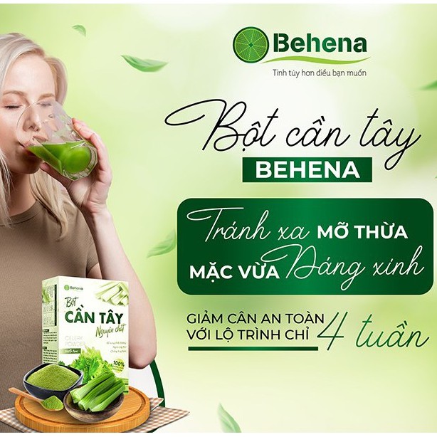 Bột Cần Tây Nguyên Chất Behena 50g - Cần Tây Sấy Lạnh Hỗ Trợ Giảm Cân, Detox Thải Độc