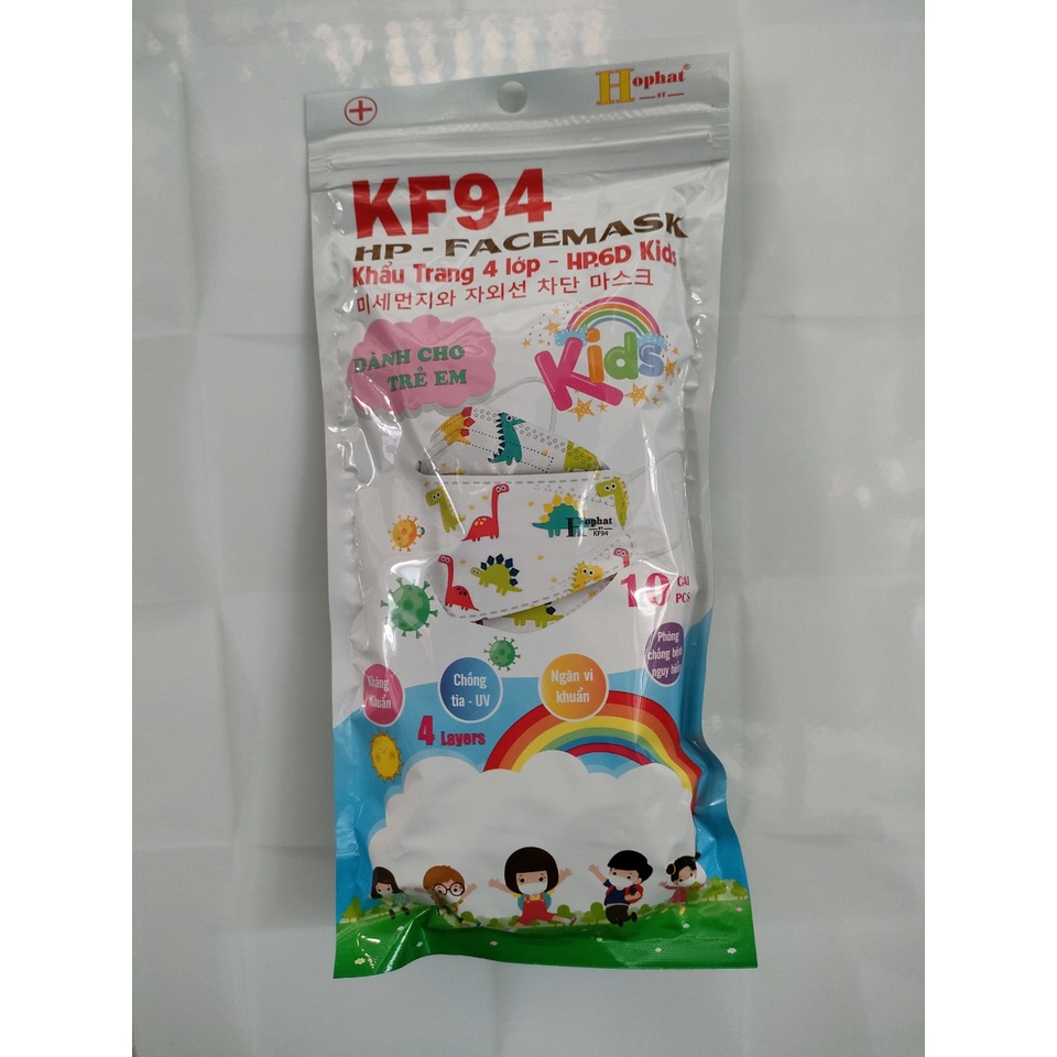Combo 100 CÁI🔥 Khẩu Trang Trẻ Em KF94 An Tâm Cho Bé Từ 3 Đến 12 Tuổi