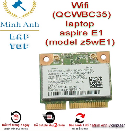 Wifi  (QCWBC35) laptop  aspire E1  (model z5wE1)