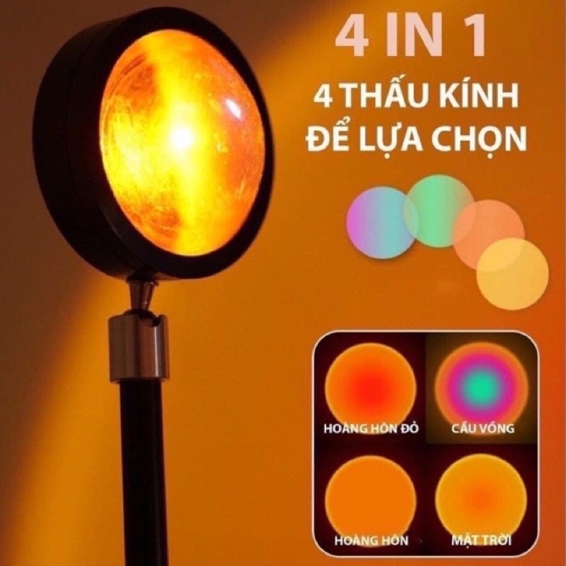 [XẢ RẺ-HOẢ TỐC] Đèn Livestream 16cm, đèn Hoàng hôn Mix 10 màu sống ảo loại 1 TIKTOK cực đẹp, remote