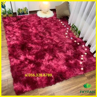 Thảm Lông Loang Trải Sàn Lông Dày Dặn Nhập Khẩu Hàng Loại 1 mặt dưới có lớp chống trượt, Thảm lông trải sàn phòng ngủ