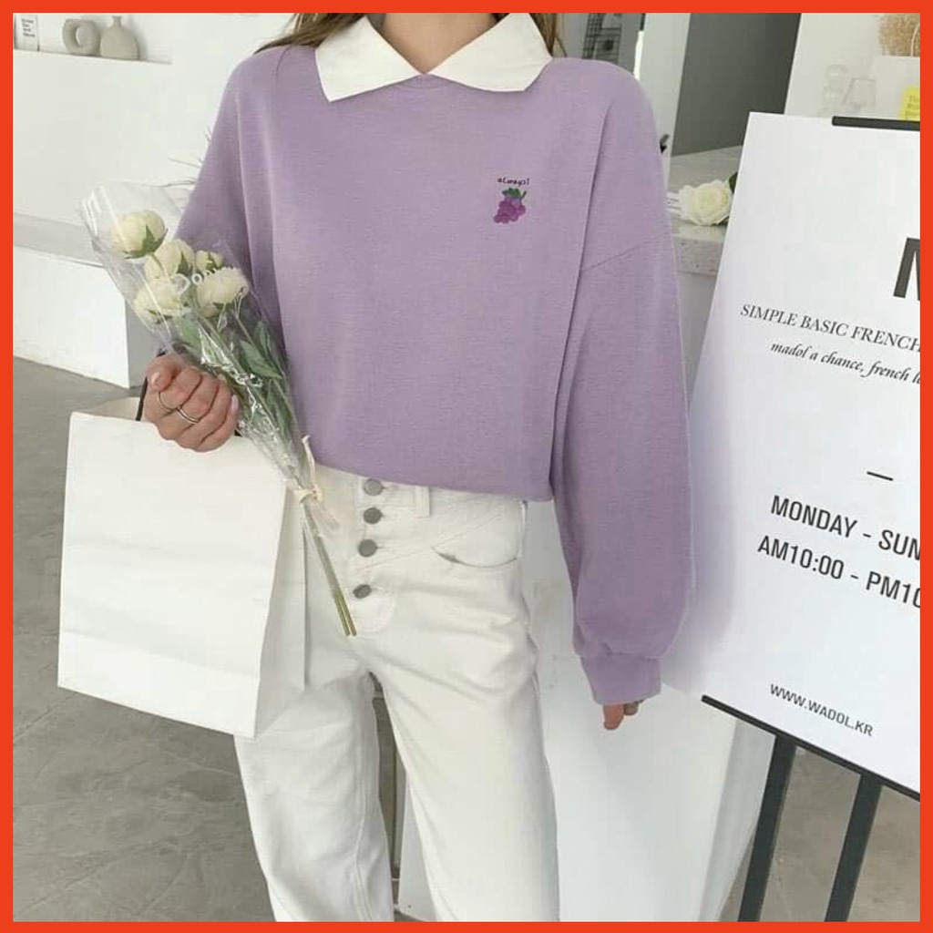 🌈𝗡𝗘𝗪 𝗔𝗥𝗥𝗜𝗩𝗔𝗟💢 Áo Khoác SWEATER Nỉ Cổ Sơmi