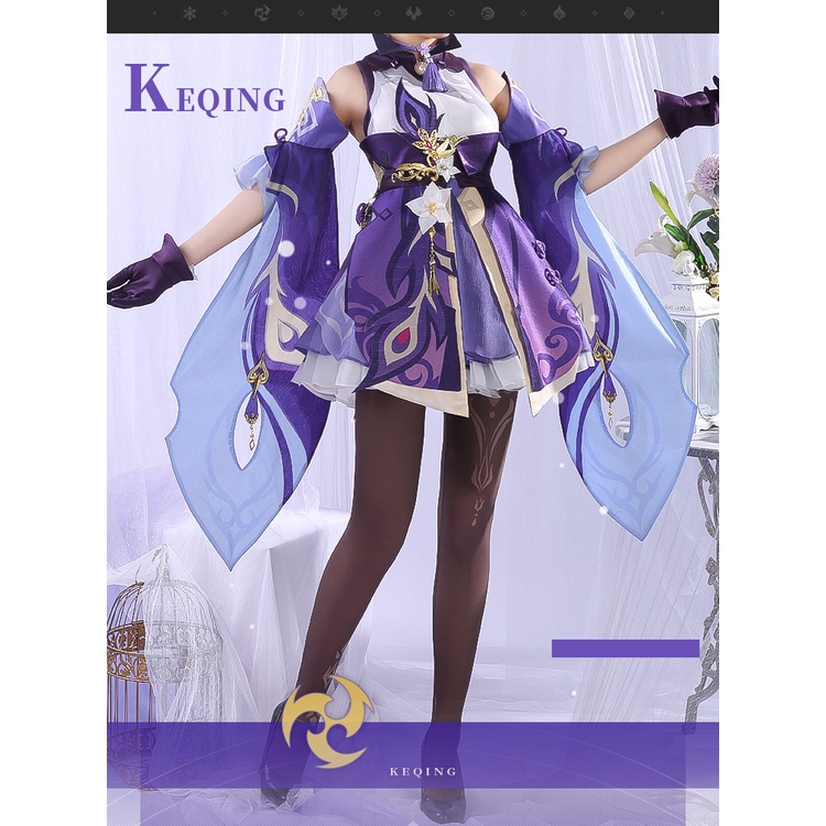 Trang Phục Hóa Trang Halloween Nhân Vật Hoạt Hình Genshin Va Chạm Keqing