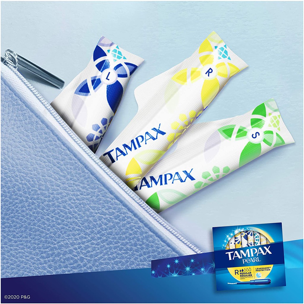 Băng vệ sinh dạng ống Tampon siêu thấm Tampax Pearl Regular hộp 50 miếng