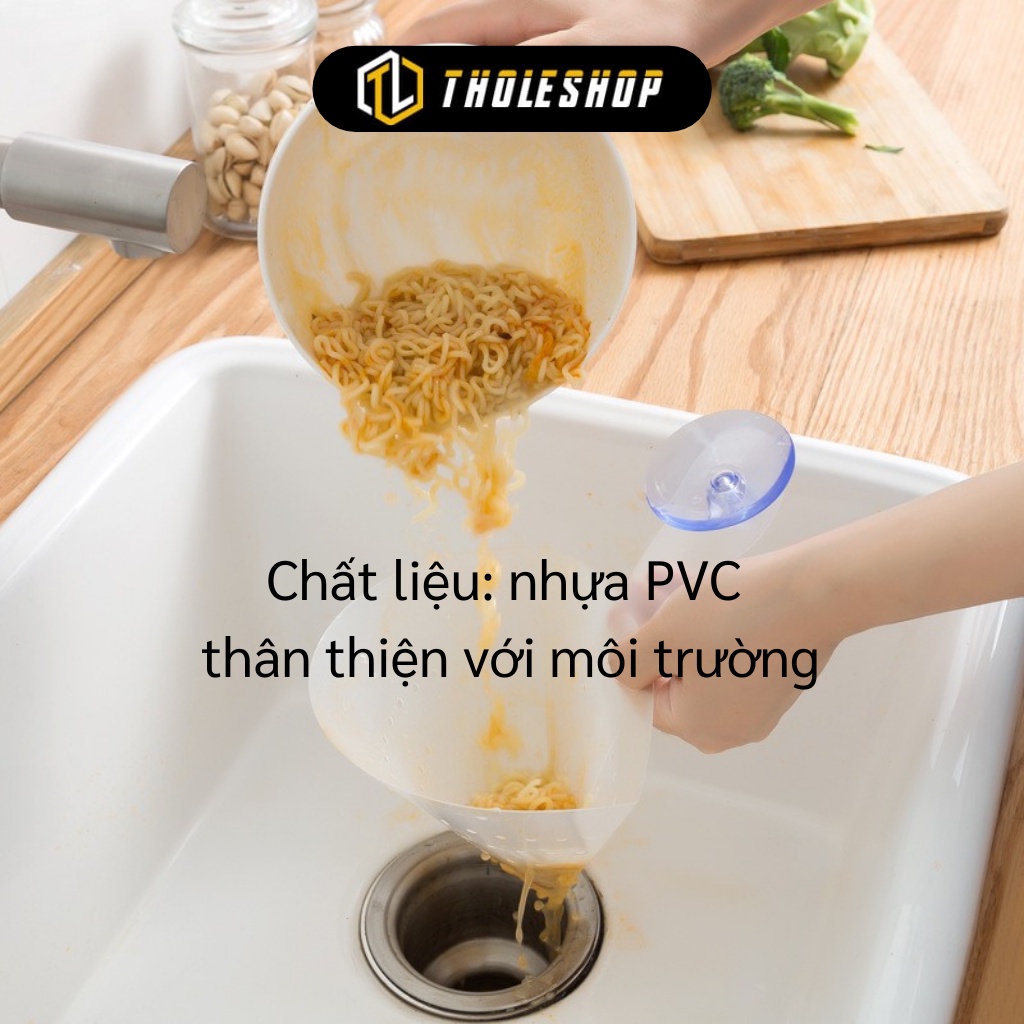 Lọc Rác Bồn Rửa Bát - Phễu Lọc Rác Thông Minh Bằng Nhựa Dẻo Hút Chân Không  8627