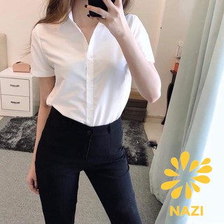 Tuyệt -Áosơ mi nữ trắng công sở xuất dư - nazisomi02 xuất khẩu